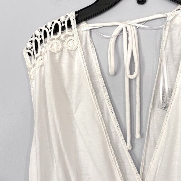 Converse | Women’s White Sleeveless Elastic Waist Swim Coverup Dress - Picture 9 of 16